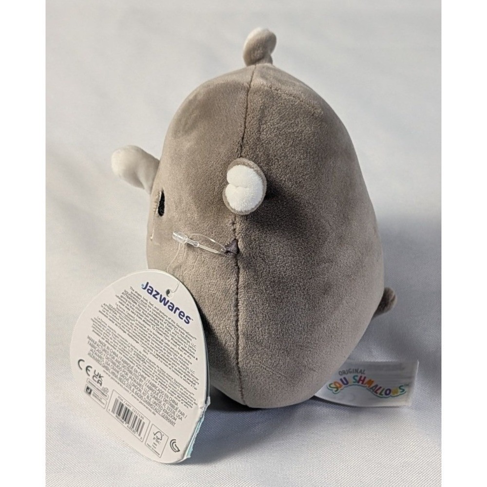 Squishmallows Irving the Rhino 5 Inch Grey White Plush Stuffed Animal Toy NWT - Picture 4 of 7